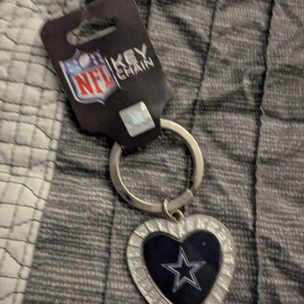 NFL Dallas Cowboys Heart Keychain Charm